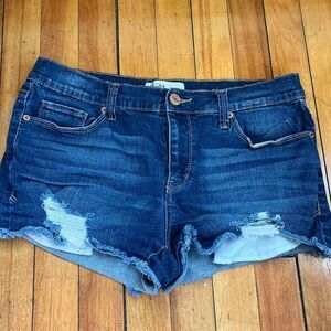 Mudd Clothing Shorts Jean Cutoffs Women's 11 L Blue and Navy